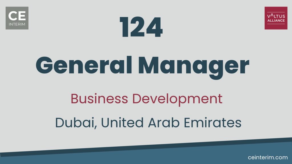 General Manager Business Development Skills, Client's Acquisition, Entrepreneurial Spirit Erfahrung in der strategischen Beratung, Private Equity Sektor Mindestens 5 Jahre Erfahrung in der Region Middle-East General Management Dubai, Vereinigte Arabische Emirate 124