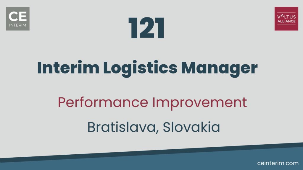 Interim Logistics Manager Experiență în logistica auto (VW, Daimler etc.) Experiență în gestionarea crizelor SAP Logistics Bratislava, Slovacia 121