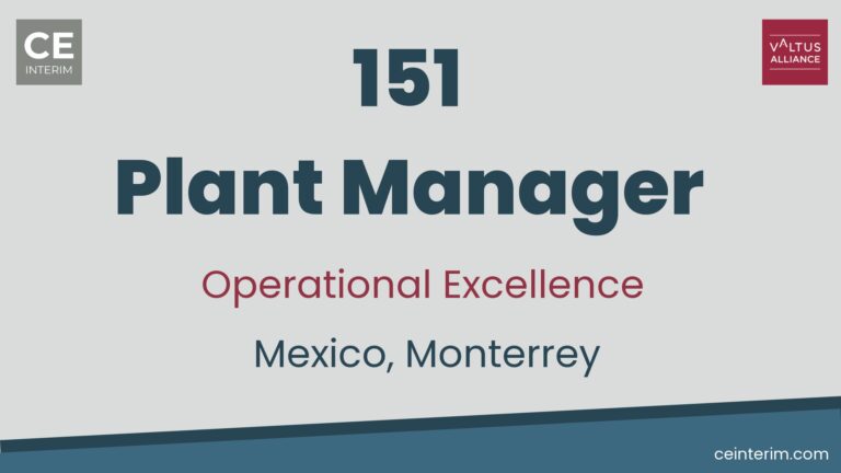 Plant ManagerLean Management, Six Sigma, Operational Excellence, ProductivityPlant ManagementMexico, Monterrey151