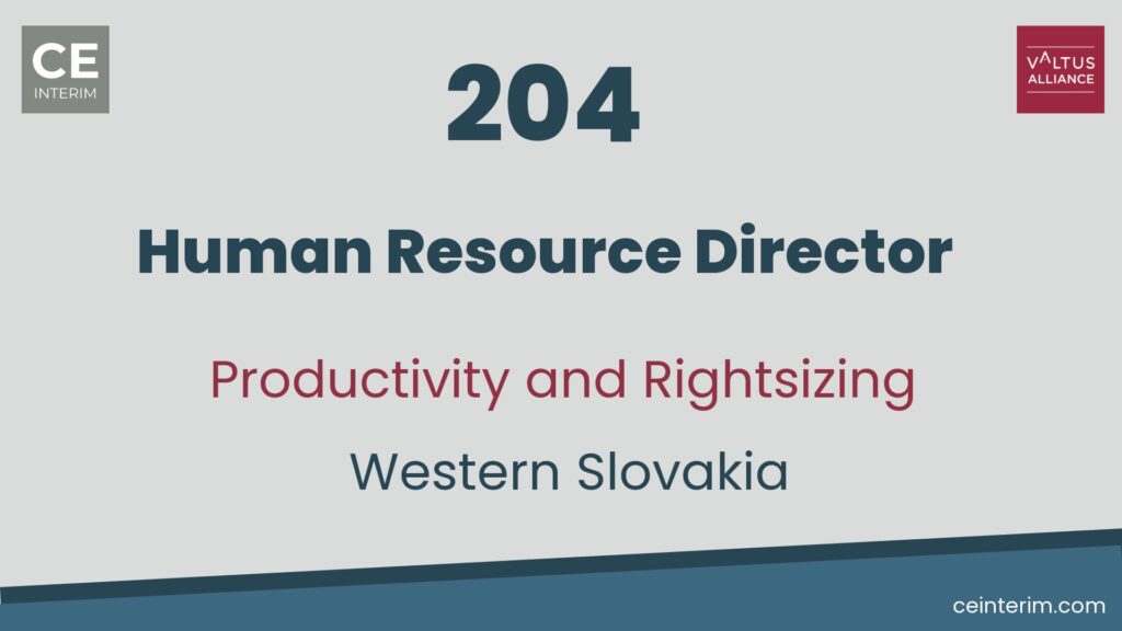 Human Resource DirectorEnglish fluentHuman ResourcesWestern Slovakia204