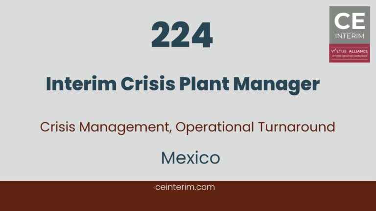 Interim Crisis Plant ManagerCrisis ManagementPlant ManagementMexico224