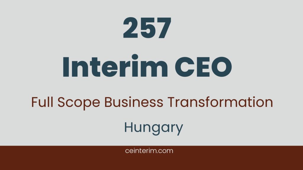 Interim CEO- Performance improvement - ERP implementation leadership - Order-to-cash process transformation - Cross-functional stakeholder alignment - Manufacturing-linked sales operationsGeneral ManagementHungary257