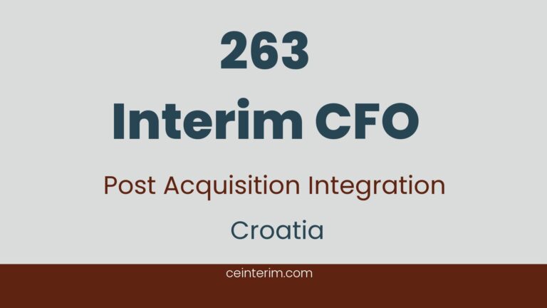 Interim CFO• Financial integration and compliance leadership • Post-acquisition synergy realisation and efficiency improvement • Governance and reporting enhancement • Private equity stakeholder management • Financial closing and performance controlFinanceCroatia263