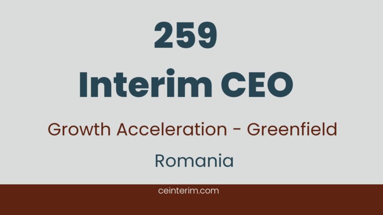 Interim CEO• Proven interim leadership experience in SME growth or transformation environments • Hands-on expertise in greenfield setup and operational ramp-up of industrial or engineering facilities • Strong governance and performance improvement capability withPlant ManagementRomania259