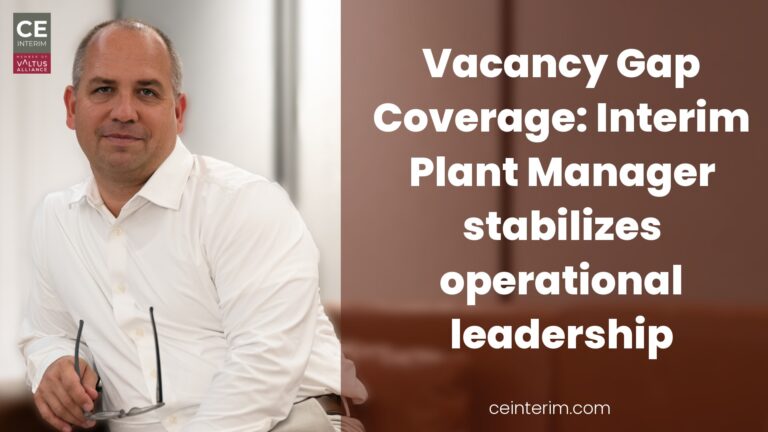 Couverture de l'écart entre les postes vacants : Le directeur d'usine par intérim stabilise la direction opérationnelle