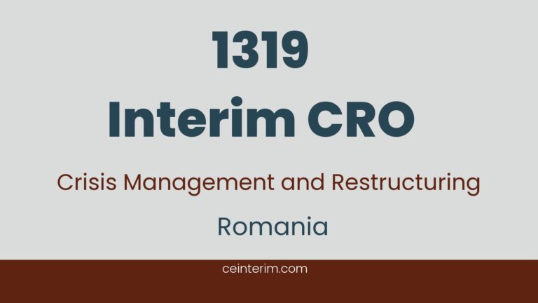 CRO intérimaireGestion de crise, gestion du fonds de roulementGestion généraleRoumanie1319