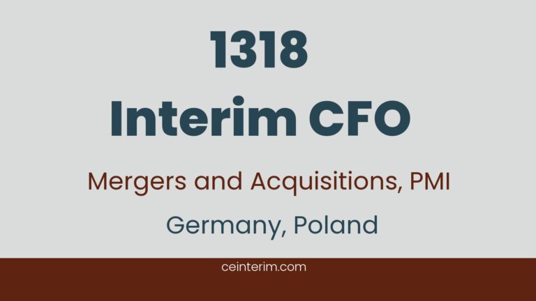 Interim CFOCFO-level experience in German and Polish business environmentsFinanceGermany, Poland1318