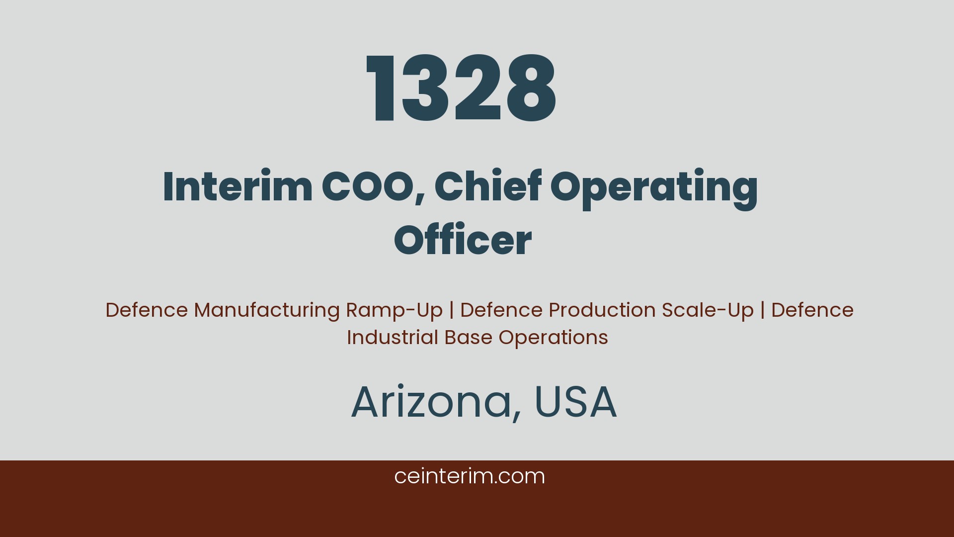 Interim COO, Chief Operating OfficerkeyGeneral ManagementArizona, USA1328