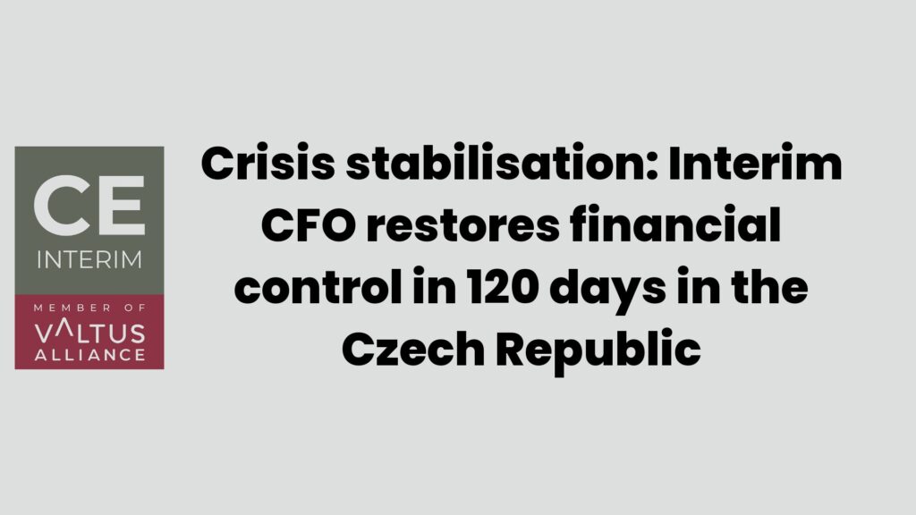Estabilización de la crisis: Un Director Financiero interino restablece el control financiero en 120 días en la República Checa