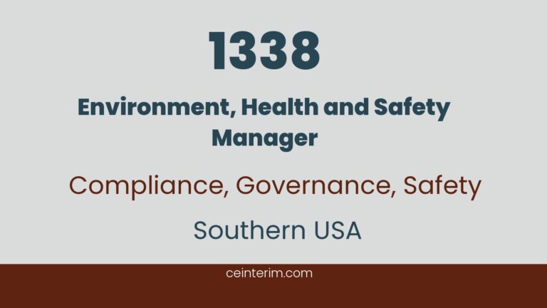 Vodja za okolje, zdravje in varnost pri deluZakonodajni okvir za kemikalije, upravljanje tveganj EPA, vodenje EHSJužne ZDA1338