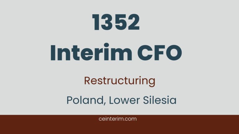Interim CFOGovernance, Crisis Management, Finance BackgroundFinancePoland, Lower Silesia1352