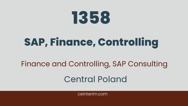 SAP, Finance, ControllingFinanceCentral Poland1358
