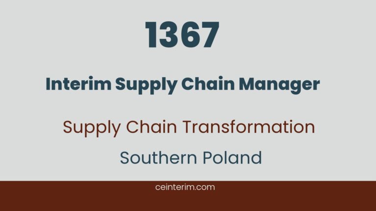 Manager interimar al lanțului de aprovizionare SOP Operațiuni Polonia de Sud 1367