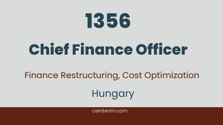 Chief Finance OfficerFinancial Restructuring, Cost Optimization, Financial Governance and Discipline, Transparency, Business MindsetFinanceHungary1356