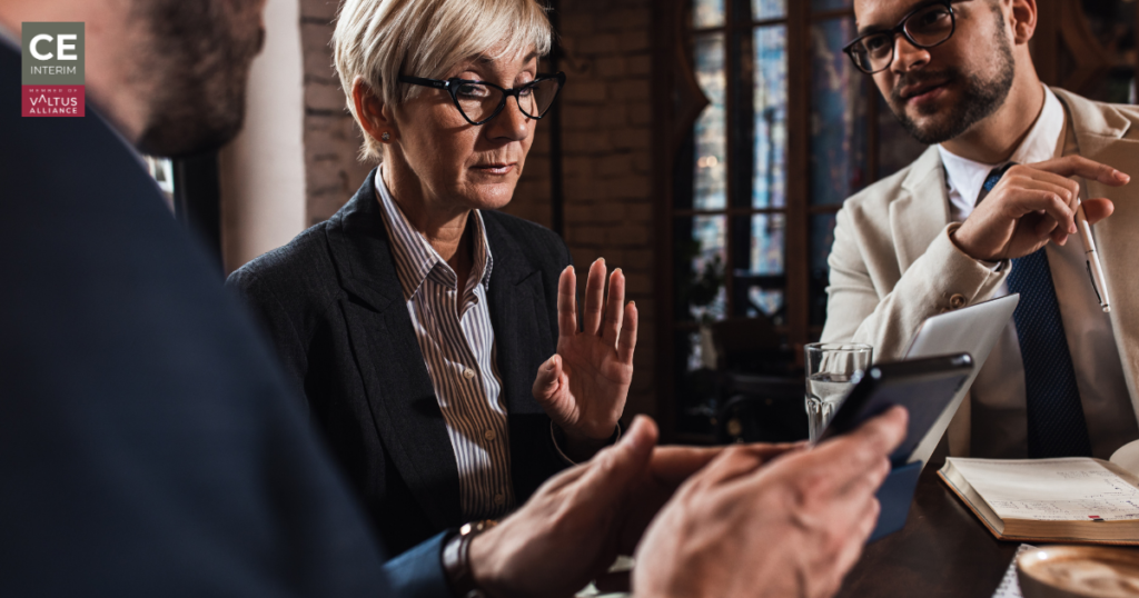 Senior manager managing a crisis