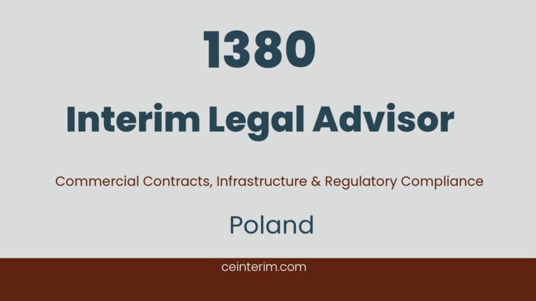 Interim Legal Advisor Commercial Contract Negotiation Infrastructure Projects Strategic Legal Advisory Regulatory Compliance Corporate Governance Poland1380