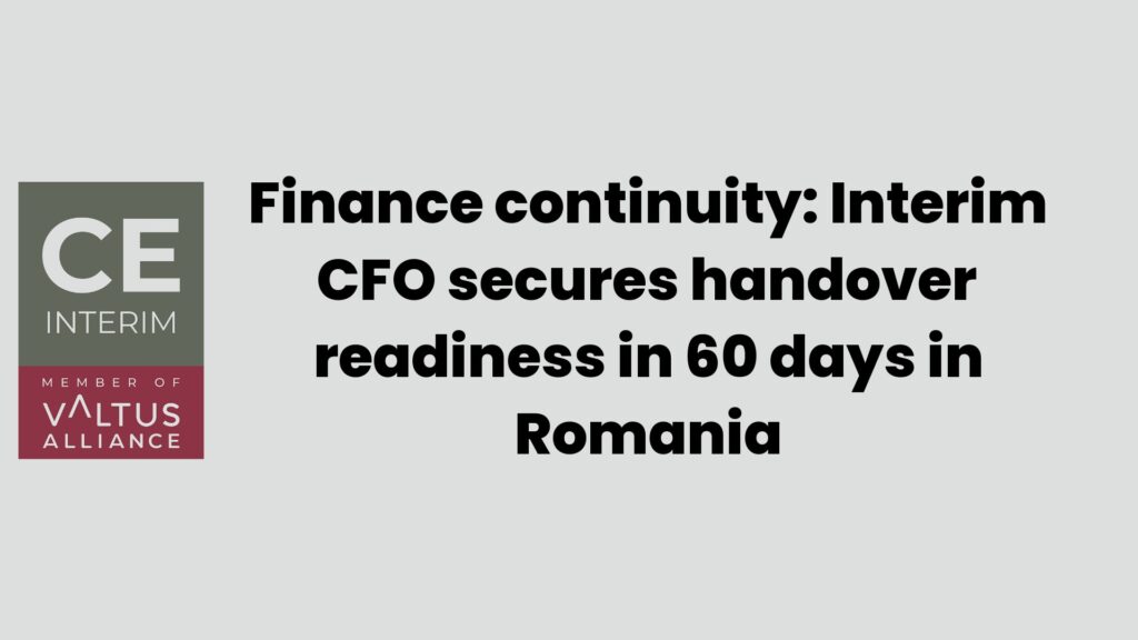 Continuidad financiera: el director financiero interino garantiza que todo esté listo para el traspaso en 60 días en Rumanía