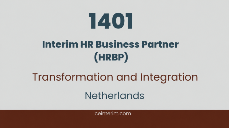 Interim HR Business Partner (HRBP)Human Resources1401