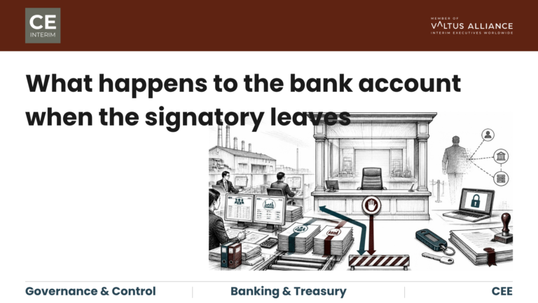 Foreign subsidiary payment flow blocked after its authorised bank signatory leaves, putting payroll and supplier transfers at risk.