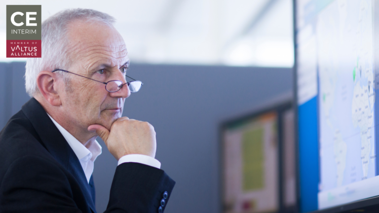 senior interim manager looking at a Czech subsidiary's data