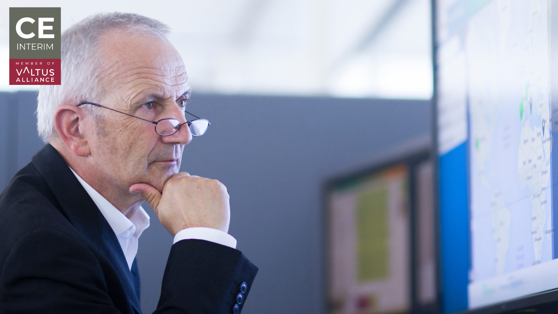 senior interim manager looking at a Czech subsidiary's data