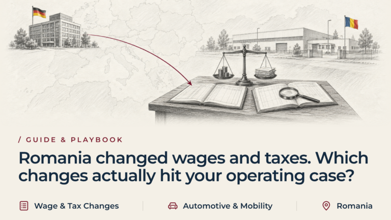 Romania changed wages and taxes. Which changes actually hit your operating case?