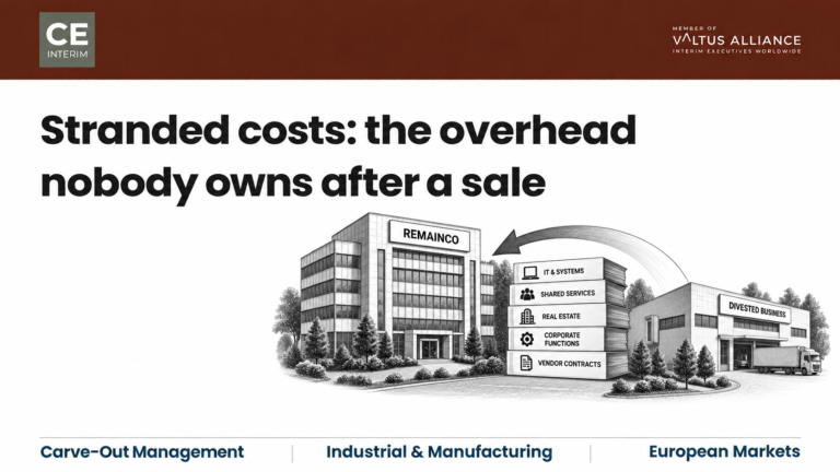 Stranded costs: the overhead nobody owns after a sale