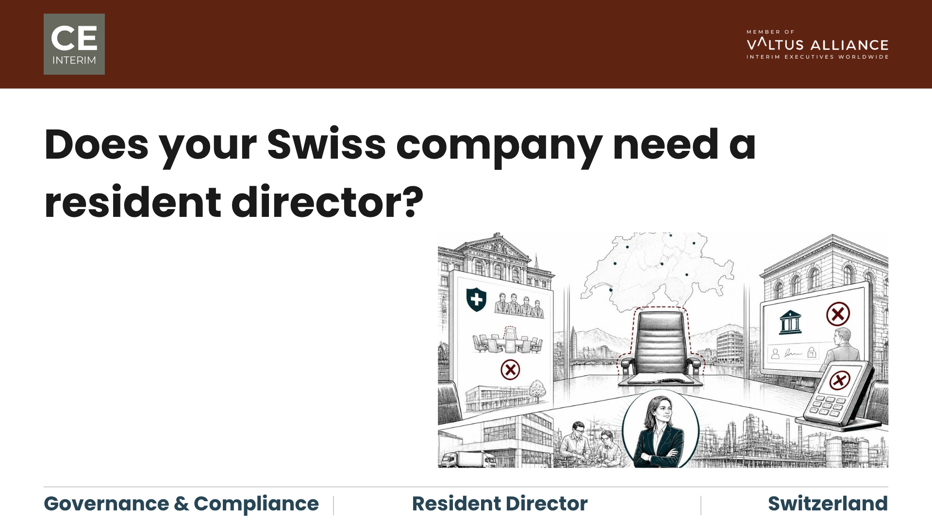 Swiss company with an empty resident-director seat as the commercial register and bank react to the governance gap.