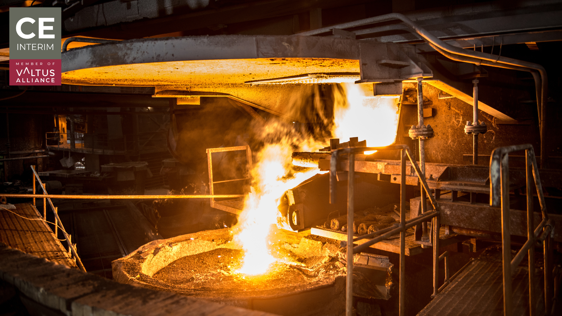 Aluminium billets leaving the casting line at a German industrial foundry under international ownership.