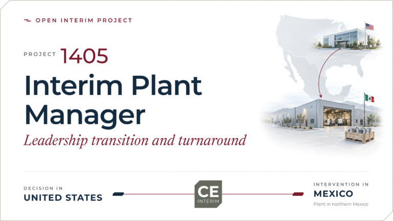 Project 1405: Interim Plant Manager, Leadership Transition and Turnaround, Mexico