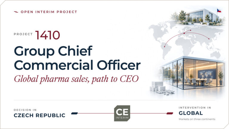 Project 1410: Interim Group Chief Commercial Officer, global pharma sales with a path to CEO, Czech Republic