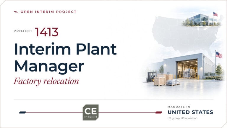 Project 1413: Interim Plant Manager, factory relocation, USA