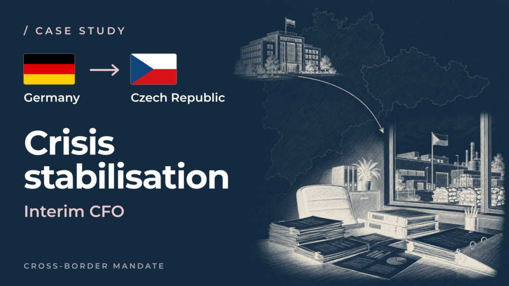 Stabilizácia v krízových situáciách: Dočasný finančný riaditeľ obnovil finančnú kontrolu za 120 dní v Českej republike