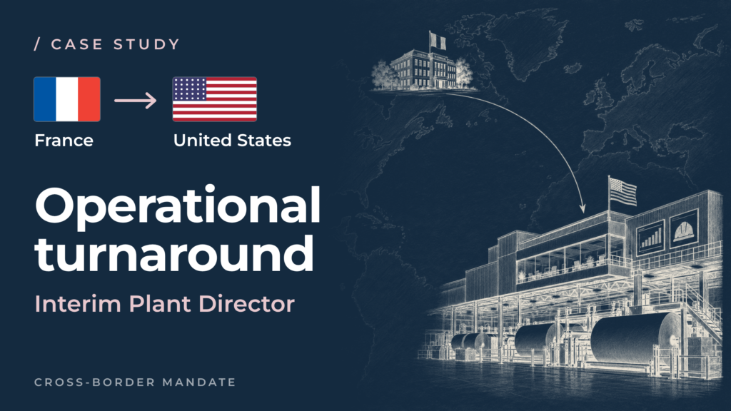 Redressement opérationnel : Un directeur d'usine intérimaire rétablit la sécurité et le contrôle des performances en 90 jours aux États-Unis
